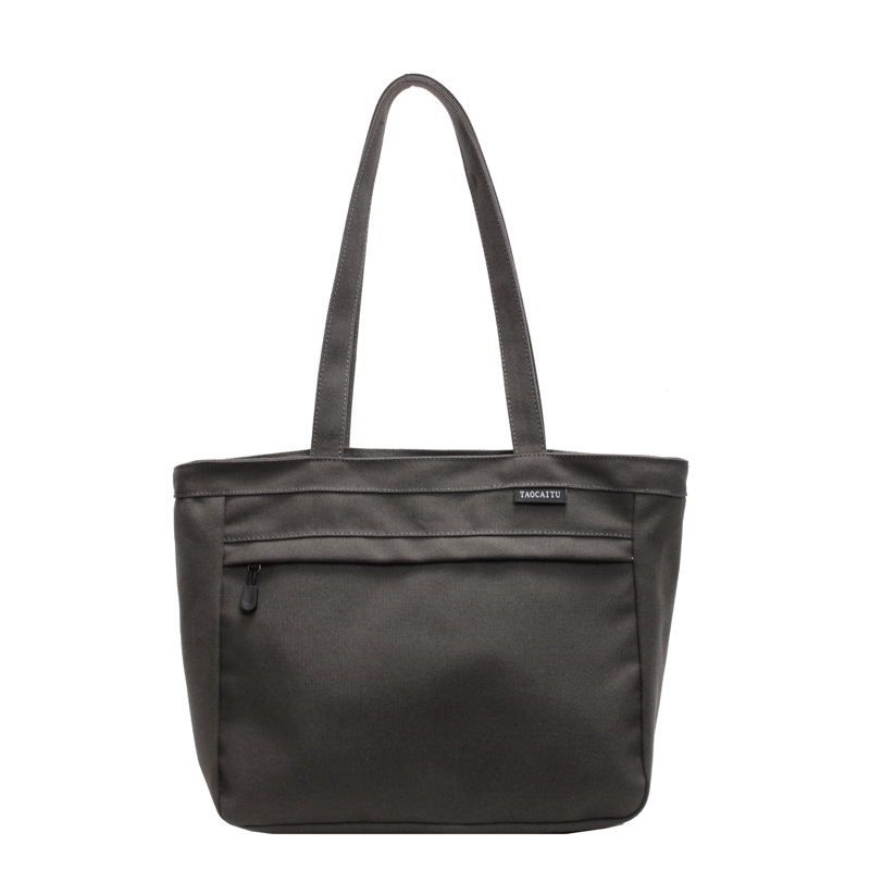 Tote Bag Spring New Style large-capacity simple single-shoulder armpit bag, laid-back student single-shoulder bag, versatile commuting bag Item Picture