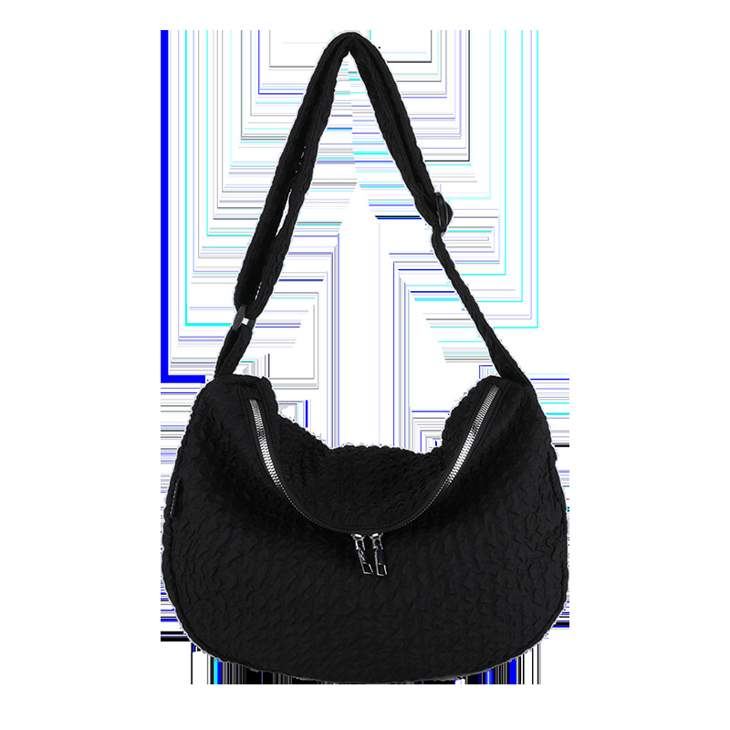 The laid-back and simple Tote crossbody bag for women is a new spring 2025 casual solid color artistic style single-shoulder crossbody bag Item Picture