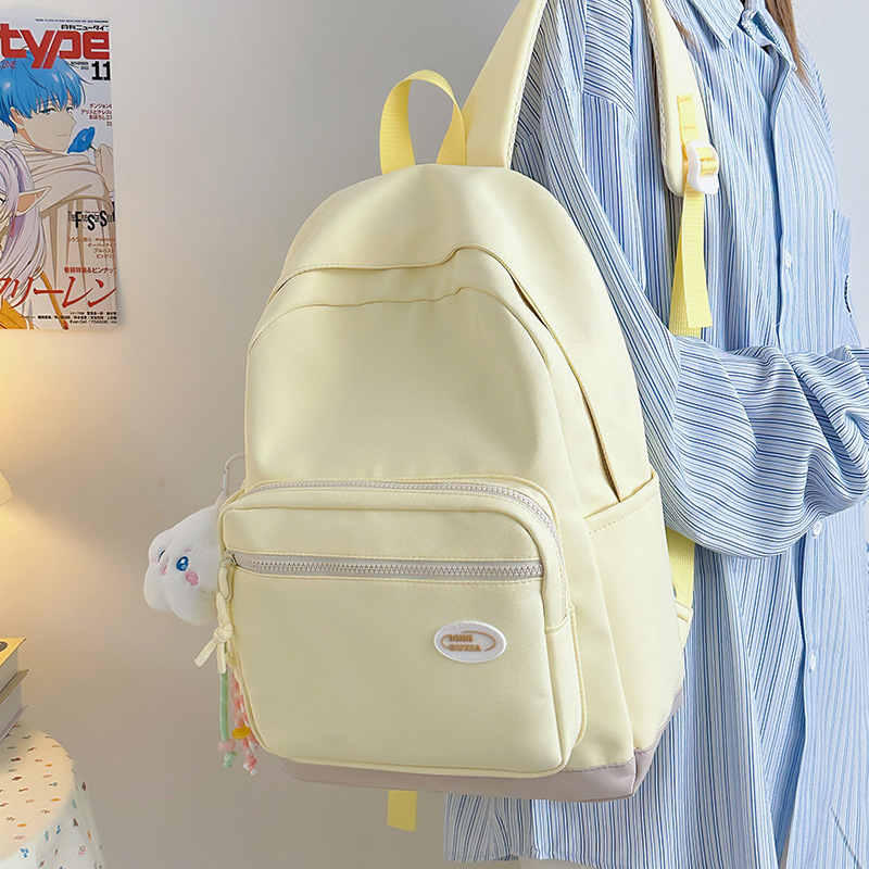 Junior high school schoolbag, Korean style Instagram, cute and simple forest style, high appearance level girl backpack, high school student backpack full figure