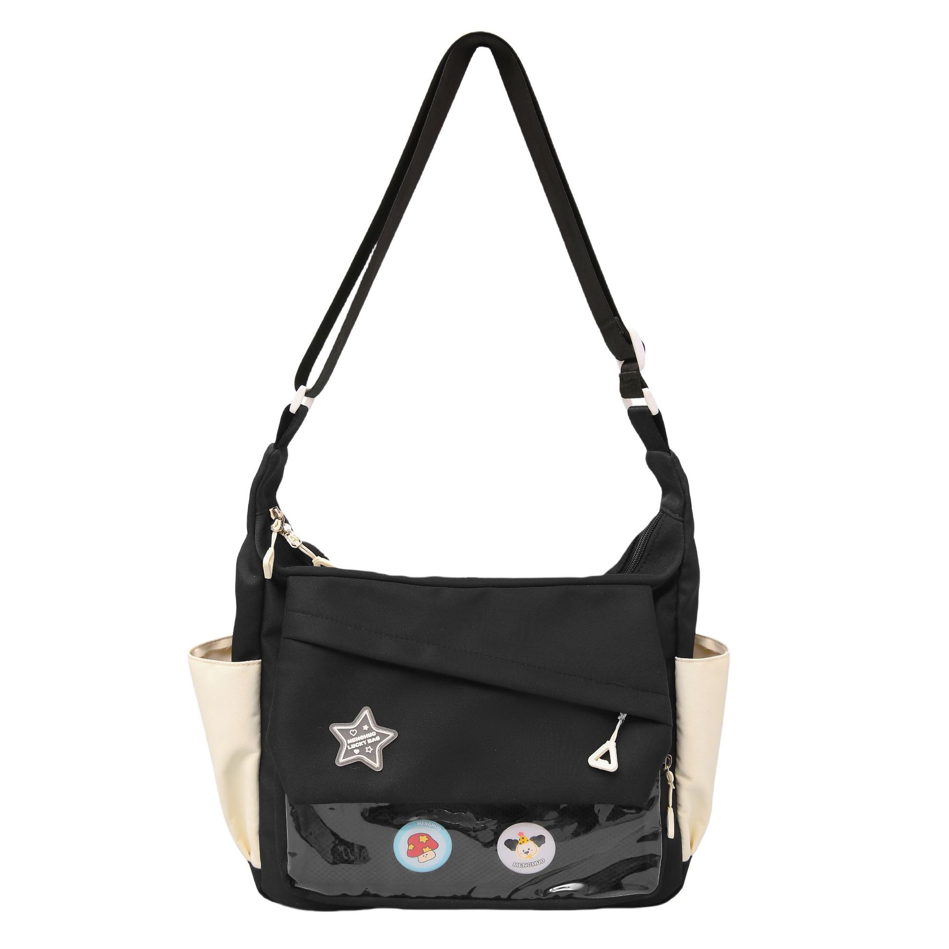 Large-capacity Japanese InS-style workwear, retro postman, student class single-shoulder backpack, high appearance level, trendy crossbody bag Item Picture