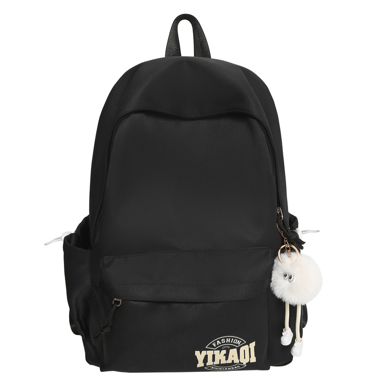 Korean InS-style sweet Japanese soft girl college student backpack, solid color versatile, high appearance level backpack, casual backpack Item Picture