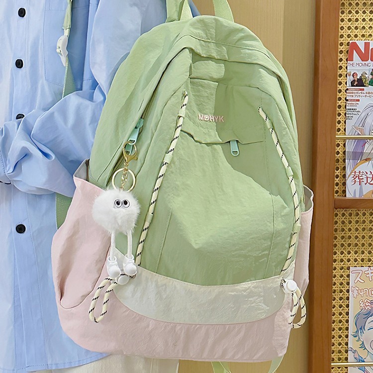 Lightweight, color-blocked backpacks for sports, large-capacity outdoor casual hiking bags, and simple schoolbags for college students' hiking trips details Picture