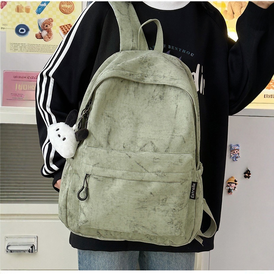 This is a simple and versatile large-capacity tie-dyed backpack for a girl's university birthday. It is a new travel backpack for 2025 details Picture