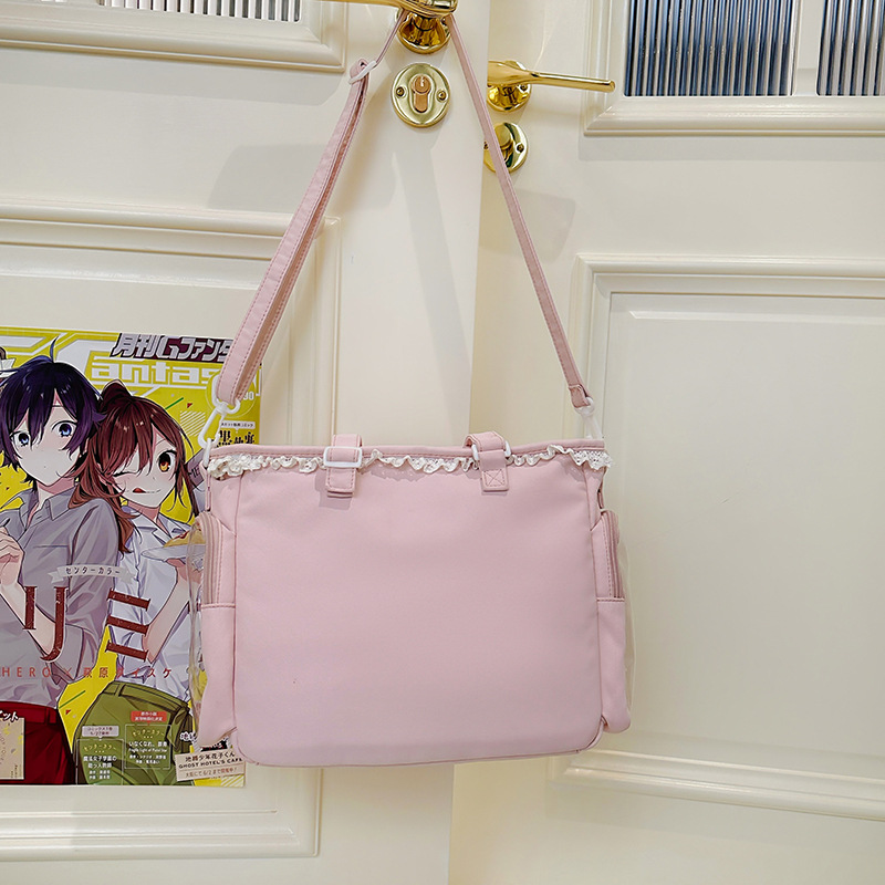 A new Japanese-style ins high-appearance-level, fresh and sweet, candy-colored transparent bag for girls, and a lightweight crossbody bag Specification drawing