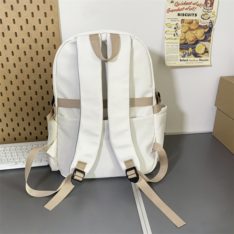 Large-capacity backpack for girls, trendy schoolbag for junior and senior high school students, 2024 new sporty style, college student computer backpack for men Specification drawing