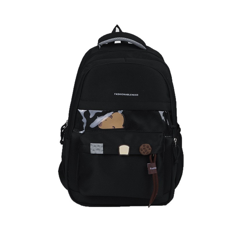 A new high-appeal, fresh macaron-colored backpack from Korean Instagram, a lightweight and large-capacity backpack for junior and senior high school students Item Picture