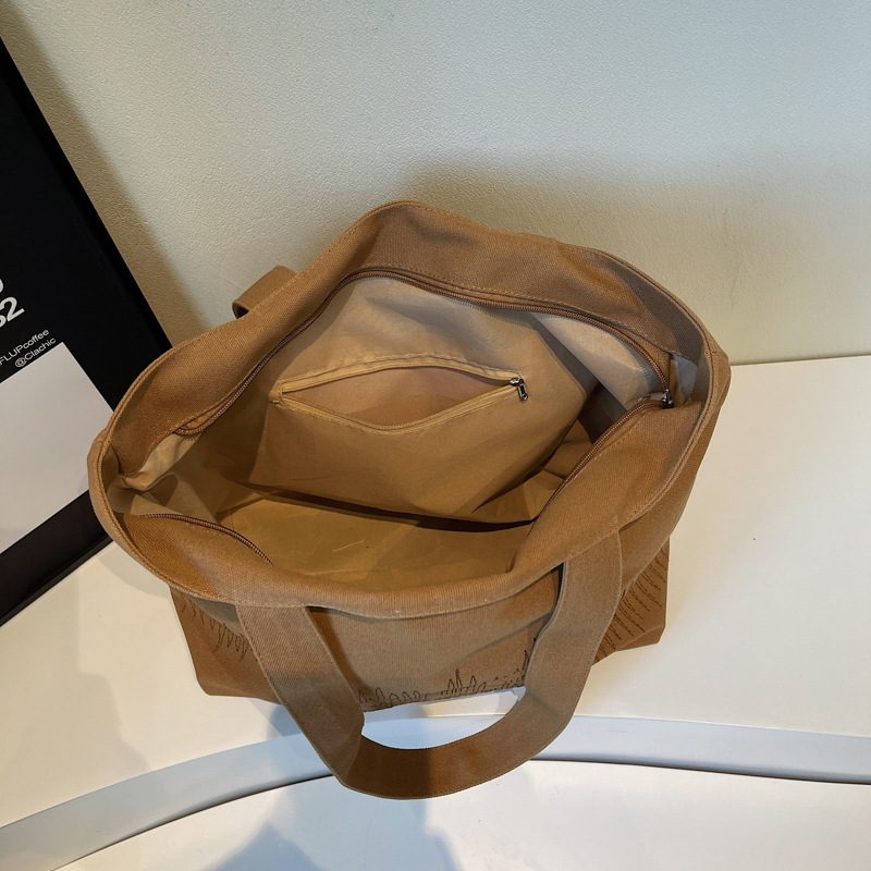 New large-capacity casual single-shoulder bag, versatile and fashionable underarm bag, simple and retro, beautiful commuting tote bag for going out Specification drawing