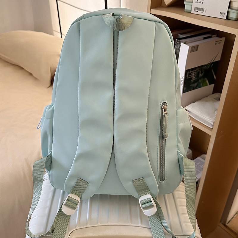 New simple, fresh, cute, sweet, high appearance level, versatile, fashionable, lightweight and large-capacity backpack Specification drawing