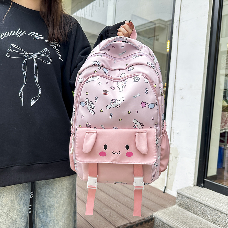 2024 New Korean cartoon cute printed large-capacity casual and lightweight backpack for students in grades two to four Application Scenario