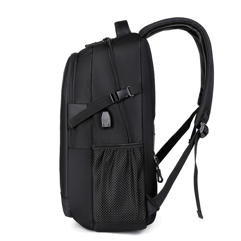 Cross-border large-capacity water-resistant leather film backpack, casual business computer backpack, commuting schoolbag, travel bag Specification drawing