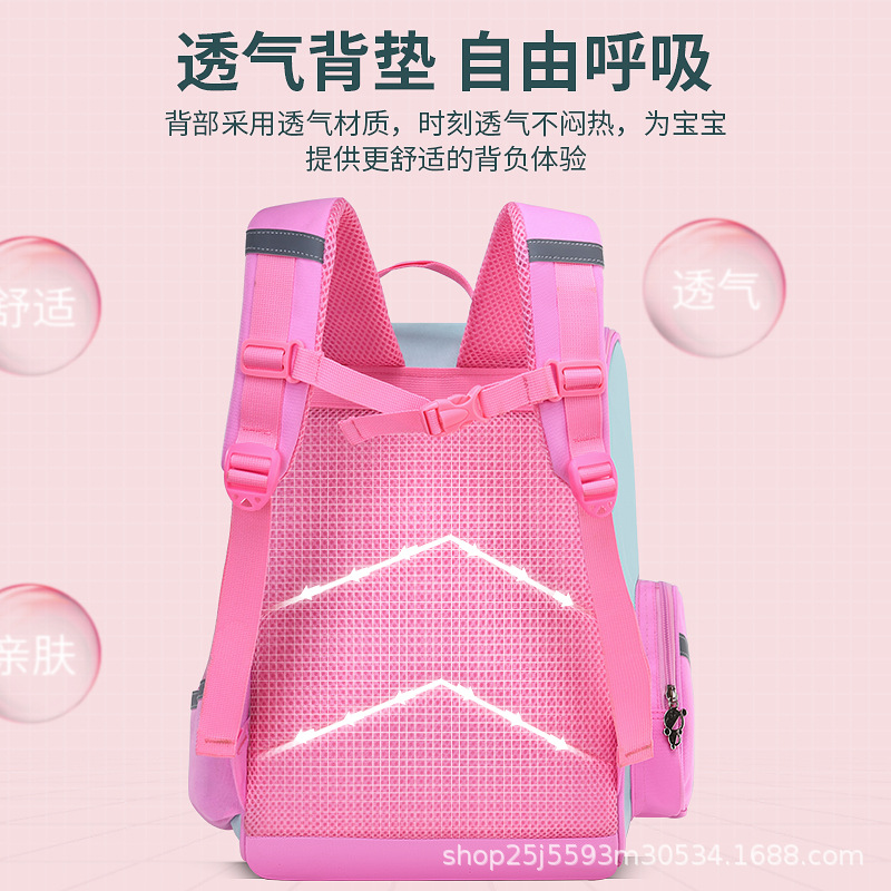 Unicorn backpacks for primary school students to protect the spine and reduce burden 1-3-6 grade space bags for children are available for cross-border wholesale Specification drawing