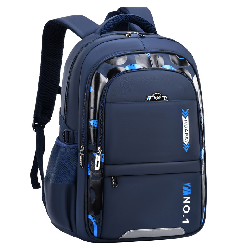 2023 New Style Men's and girls' backrest backpacks, large-capacity waterproof light primary and secondary school student backpacks, casual and simple backpacks Item Picture