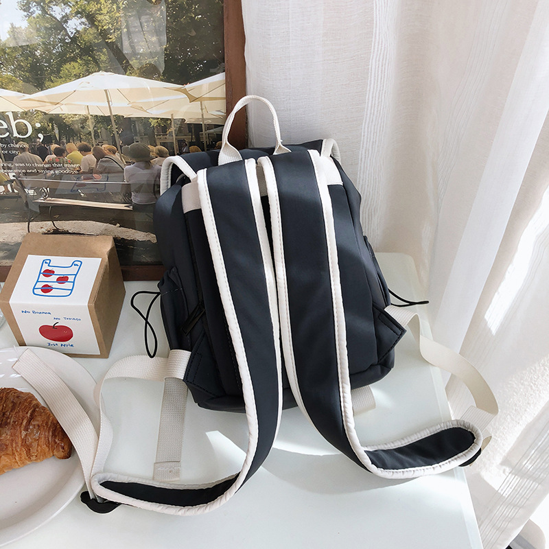 Korean-style trendy and cool color-blocking small backpack, lightweight, small and exquisite small bag, mountain climbing sports outdoor backpack for women Specification drawing