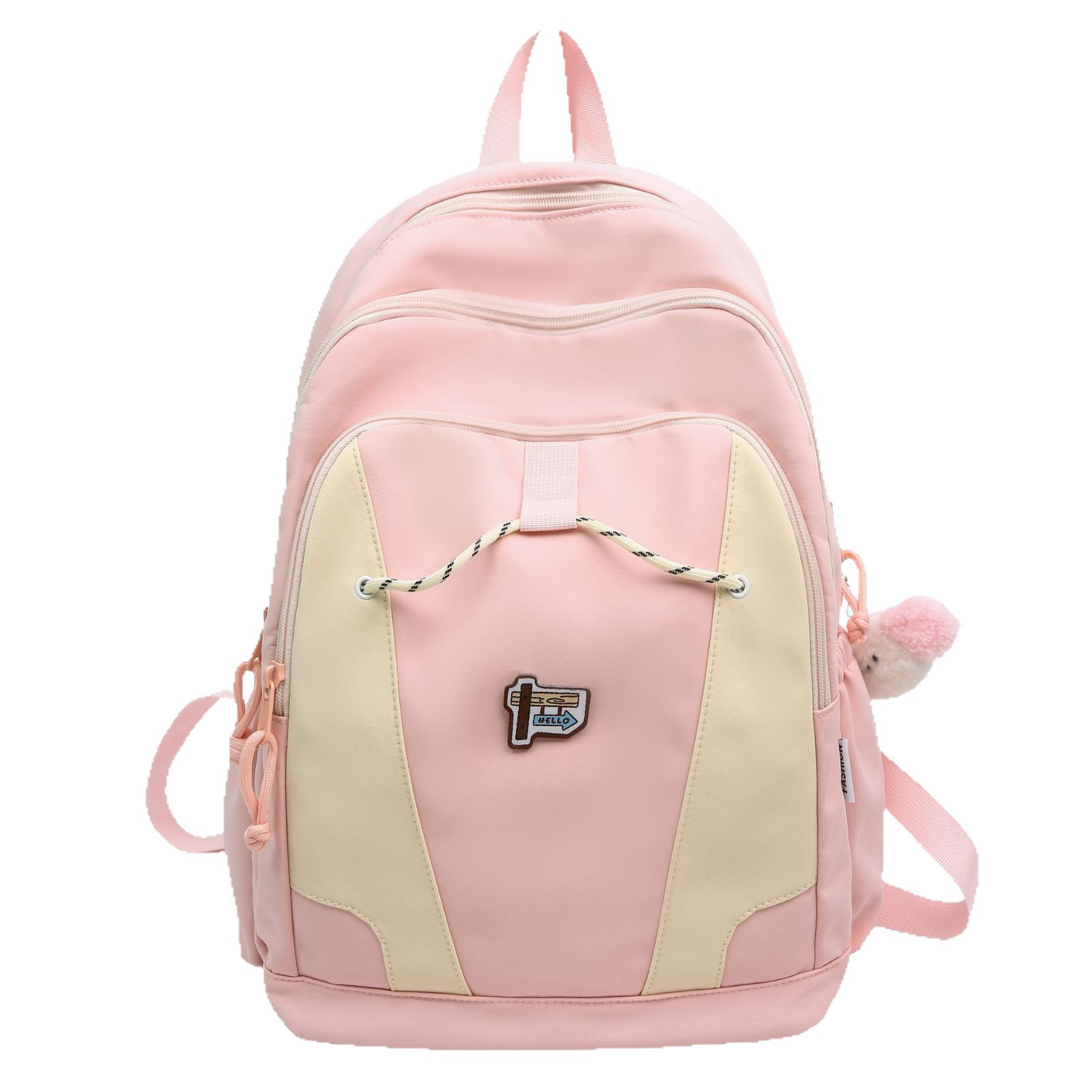 A simple and cute backpack for female college students with high appearance standards, a fashionable large-capacity trendy backpack, and a sports travel computer bag Item Picture