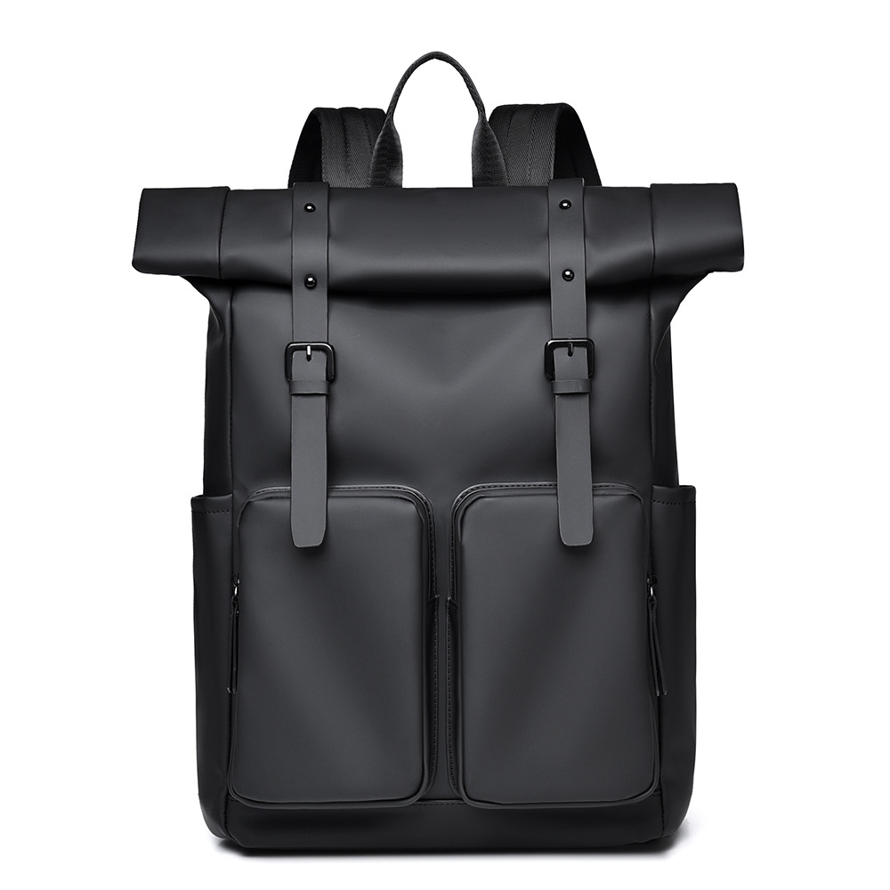 Street trend folding rolled-up backpack, large-capacity backpack for men, high-end casual travel backpack for men full figure