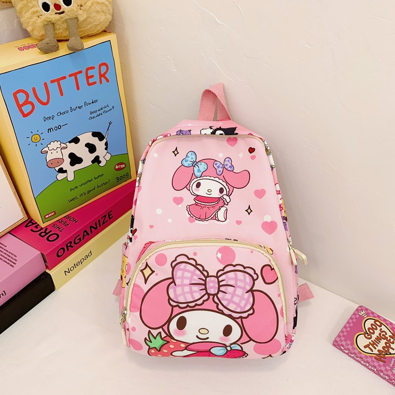 Kindergarten backpack, cartoon Kuromi, casual, stylish and cute girl schoolbag, outdoor travel trend backpack Specification drawing