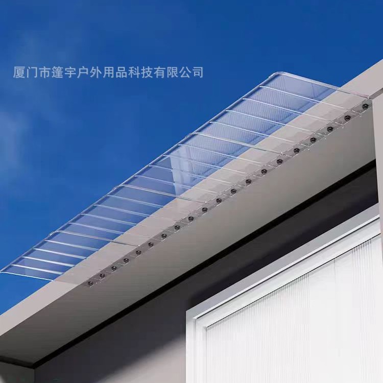 PC invisible canopy, unsupported polycarbonate sunshade, eaves, balcony, Windows, distribution box, plug, rainproof baffle details Picture
