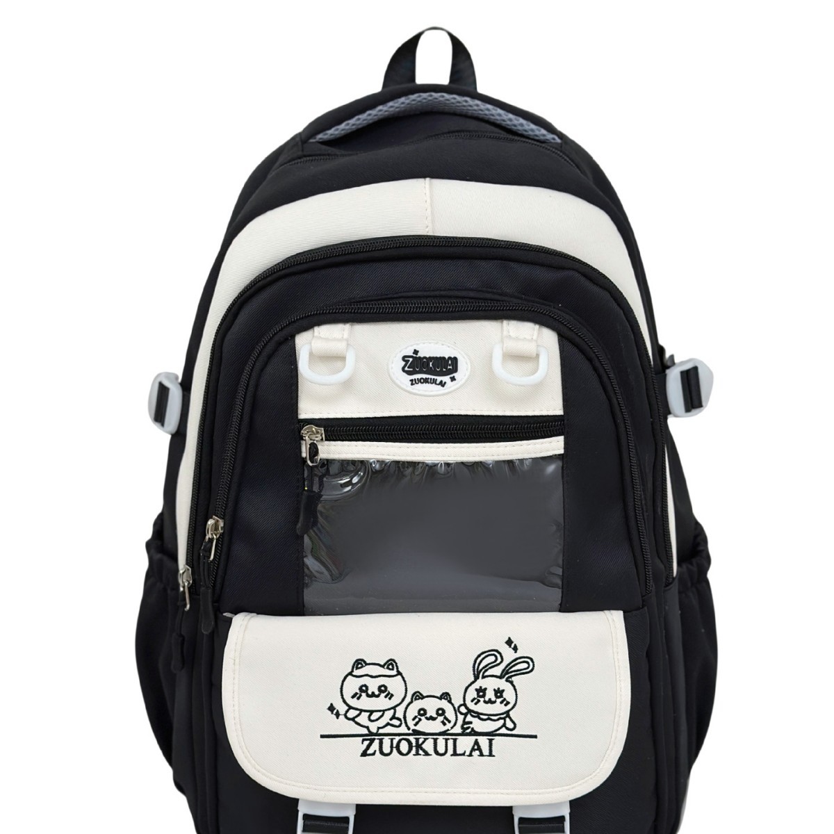 College-style, fresh and clean, large-capacity schoolbag for junior and senior high school students, versatile, sweet backpack, cute forest-style backpack, pain bag Item Picture