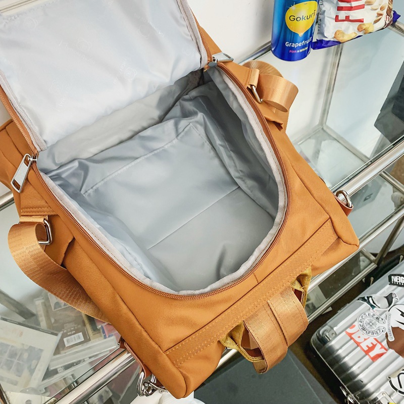 2025 New lightweight and waterproof Mommy Bag, solid color, large capacity, portable backpack for going out, versatile backpack for commuting Specification drawing
