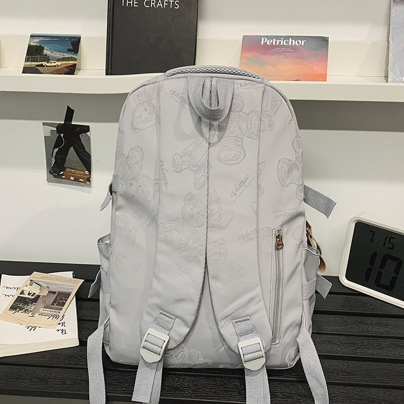 Korean version versatile schoolbag for junior and senior high school students, forest-style casual commuting backpack, high appearance level and simple computer backpack Specification drawing