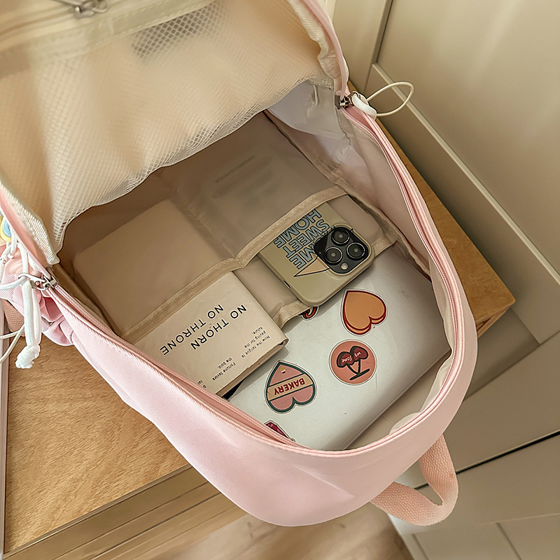 A new high-appeal, fresh and sweet candy-colored dopamine cute cartoon backpack, a lightweight backpack for junior and senior high school students Application Scenario