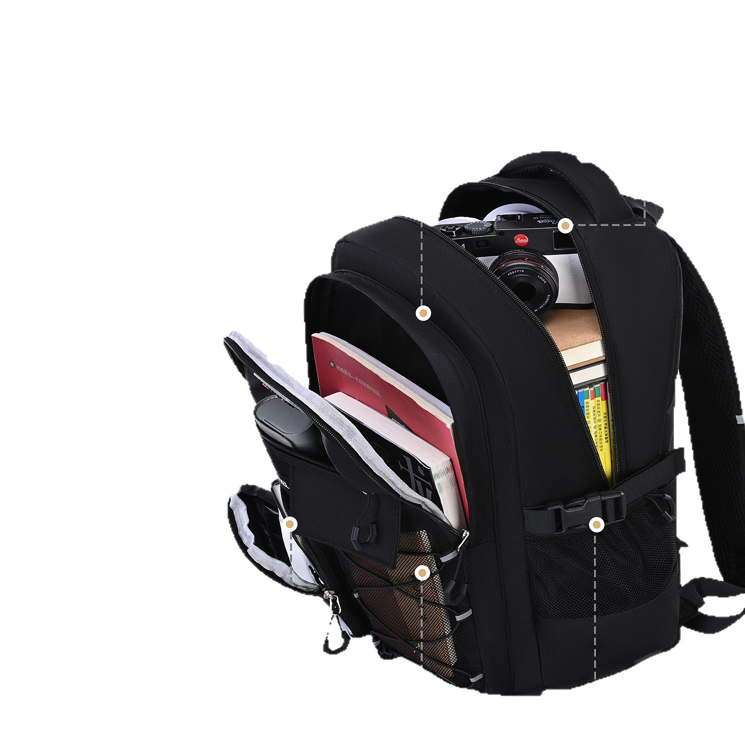 New cross-border bestseller casual schoolbags, high school and junior high school students' backpacks, large-capacity lightweight bags, wholesale and export Item Picture