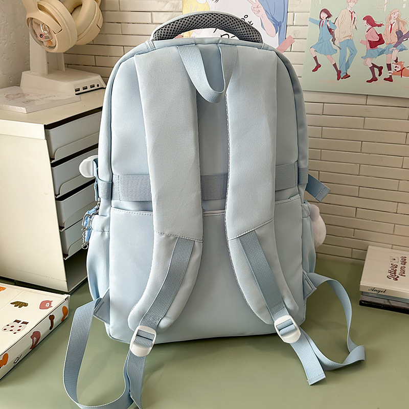 A new Japanese Instagram backpack with a high level of appearance, fresh and sweet. It is a simple multi-pocket large-capacity backpack for junior and senior high school students Specification drawing