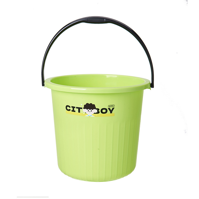 M04-8666男孩女孩水桶家用塑料桶加厚学生宿舍洗衣桶大号手提桶白底实物图