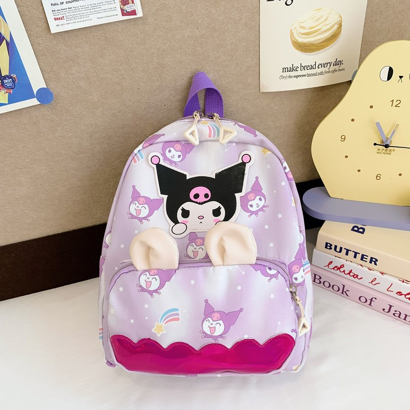 New cartoon children's backpacks, cute Kuromi casual backpacks for girls, lightweight schoolbags for kindergarten babies details Picture