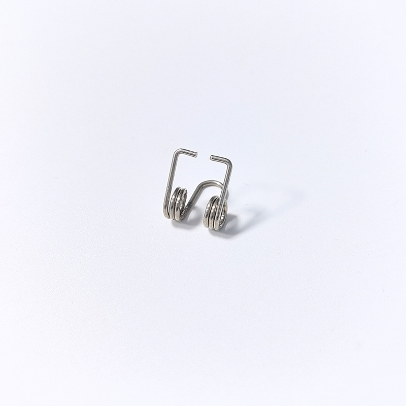 Spring steel wire with a diameter of 0.5mm, fine tension spring with a hook, tensile force, rebound, yellow tension bridge, pull machine handle spring, torsion spring Specification drawing
