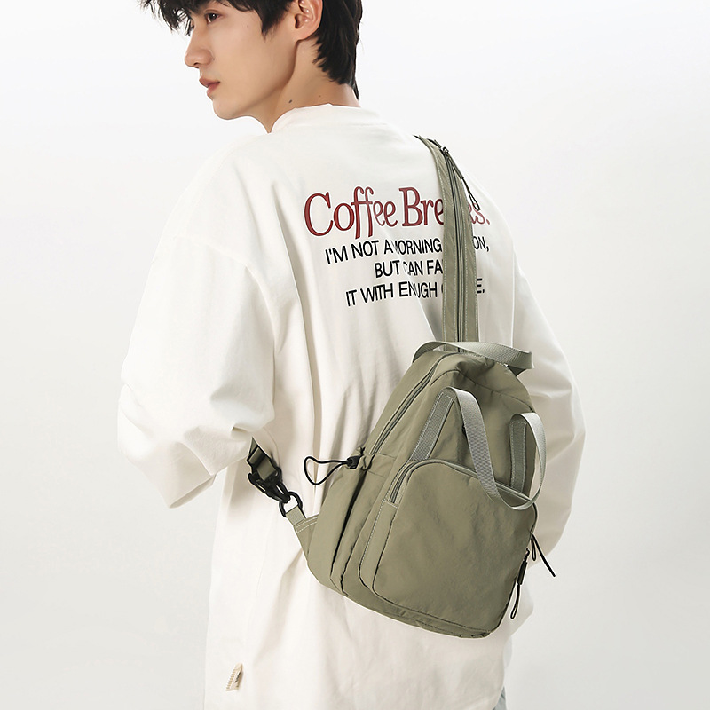 New unisex fashionable folding backpack, ultra-lightweight, casual and sporty single-shoulder crossbody bag, simple handbag full figure
