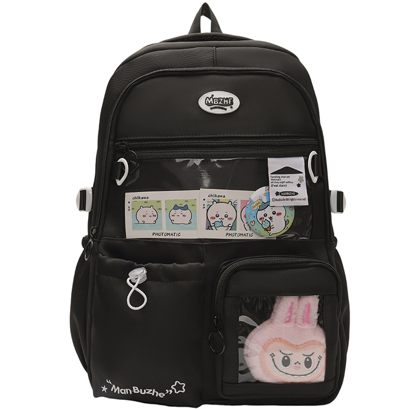 New high-appearance-level forest-themed fresh and clean schoolbag for girls, large-capacity lightweight backpack for junior and senior high school students with multiple compartments Item Picture