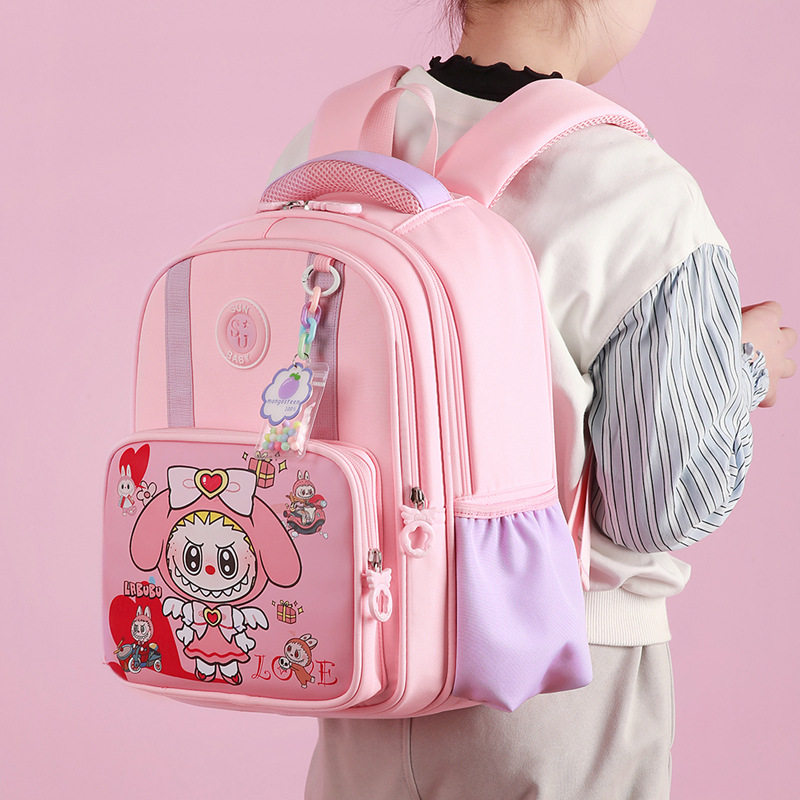 2025 New style kindergarten cute cartoon back support backpack, simple and casual backpack, high appearance level, water-resistant backpack full figure