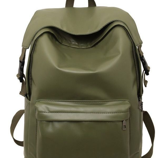 New large-capacity backpacks for men, pu sports and trendy couple backpacks, water-resistant backpacks for junior and senior high school students Item Picture