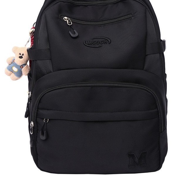 A new Japanese-style Instagram niche design solid-color simple backpack for couples, a casual and lightweight travel and hiking backpack Item Picture