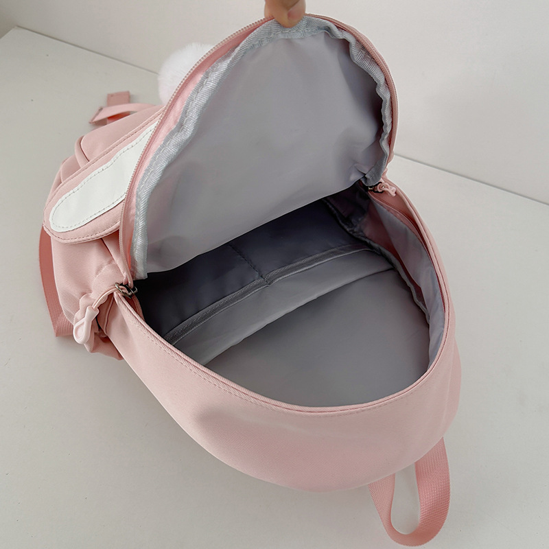 A Japanese girl with a high level of appearance, a mini backpack for traveling and shopping on Instagram, and a cute little backpack for children's spring outings and study Tours Application Scenario