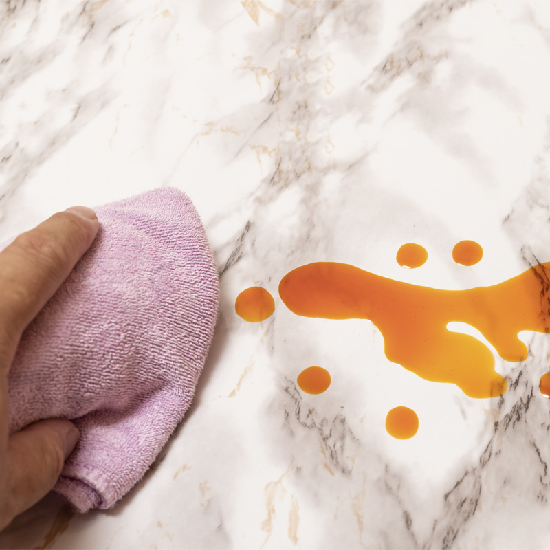 Wholesale and in-stock self-adhesive wallpaper, marble-like stickers, waterproof, oil-proof, high-temperature resistant, kitchen furniture renovation wallpaper Specification drawing