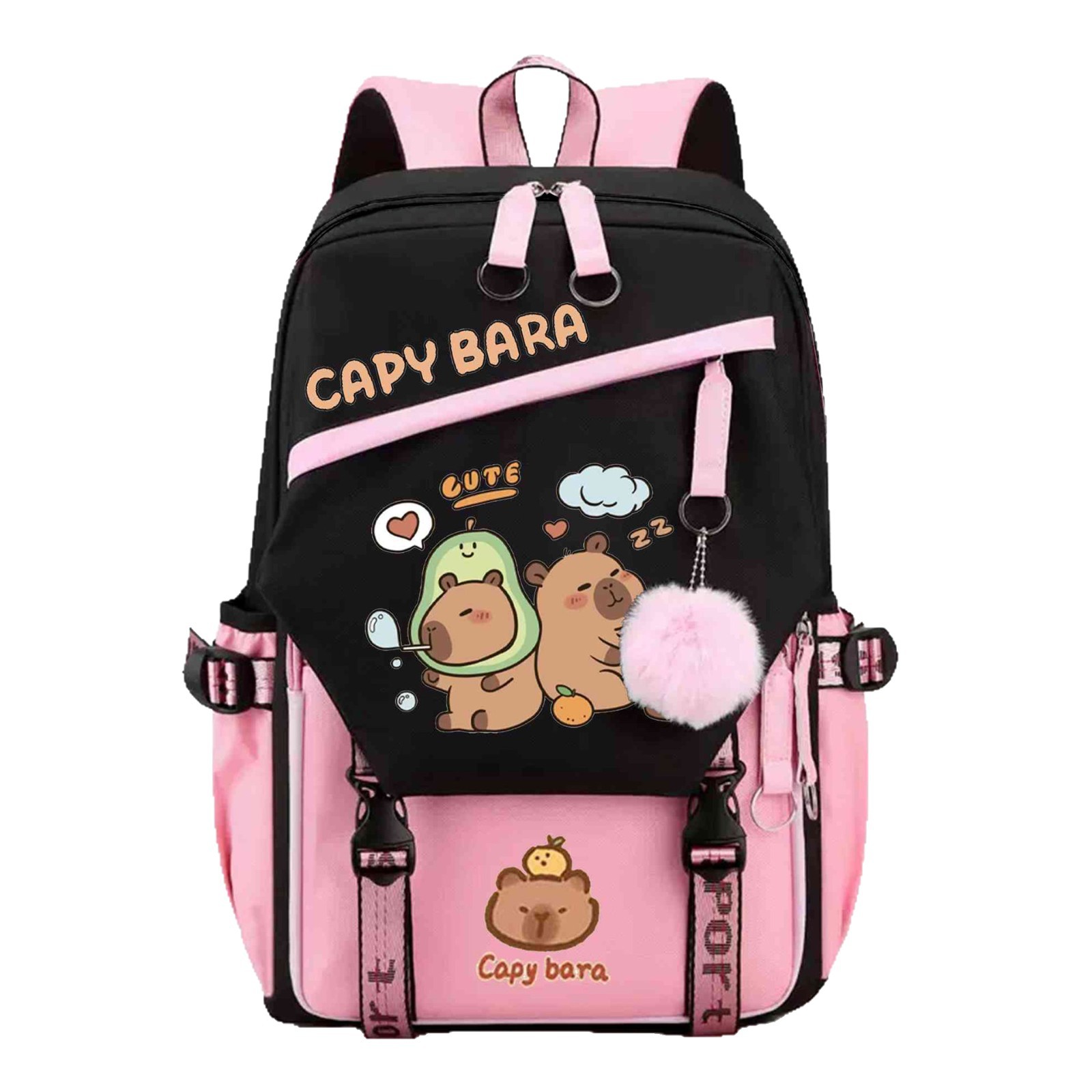 High appearance level campus style Capibara student schoolbag Korean version schoolbag, junior and senior high school student backpack distribution Item Picture