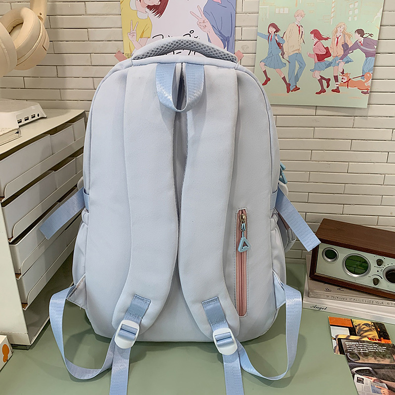 A new Japanese style backpack with a high level of appearance, fresh, sweet and cute bear transparent smudging pain bag for junior high school and high school students Specification drawing