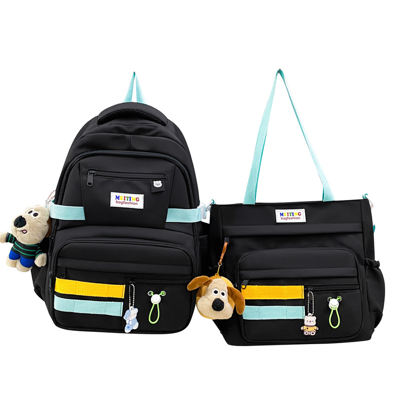 Japanese-style cute color-blocking backpacks for girls, large-capacity forest-themed schoolbags for primary and secondary school students, versatile and sweet after-school bags Item Picture