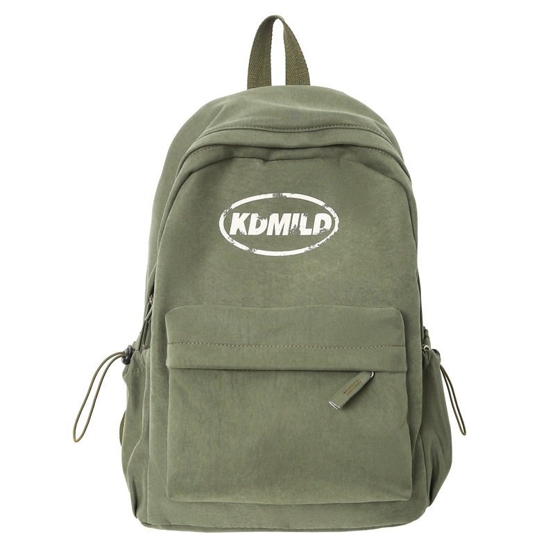 American retro schoolbag for female college students, Korean style Instagram large-capacity backpack for couples, simple travel lightweight backpack Item Picture