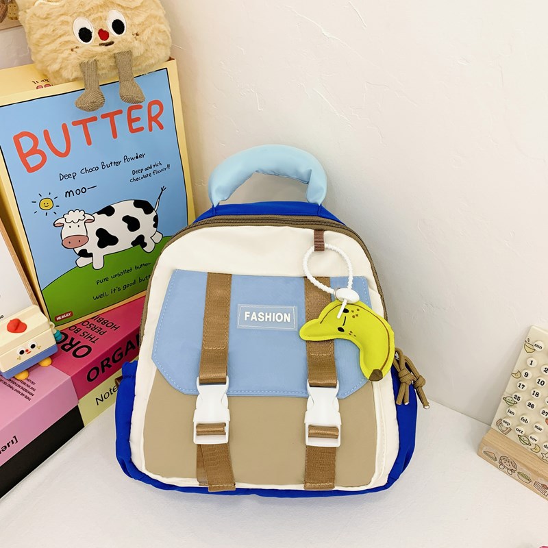 Korean-style primary school backpack, stylish color contrast, cute boys' and girls' backpacks, new winter kindergarten children's backpacks details Picture