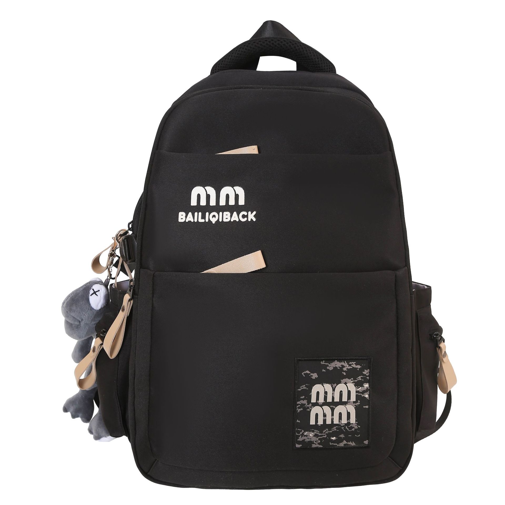 High-quality schoolbags for girls, American retro trend, ins middle school backpacks, large-capacity couple computer backpacks Item Picture