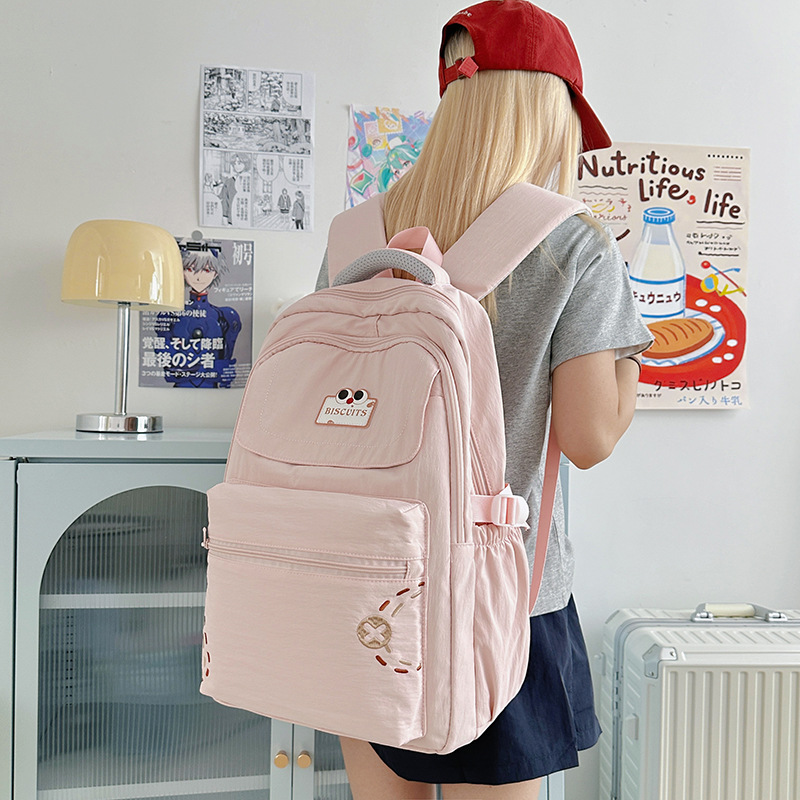 A new Japanese-style Instagram backpack with a high level of appearance, fresh and sweet candy color, is lightweight, simple and has a large capacity details Picture