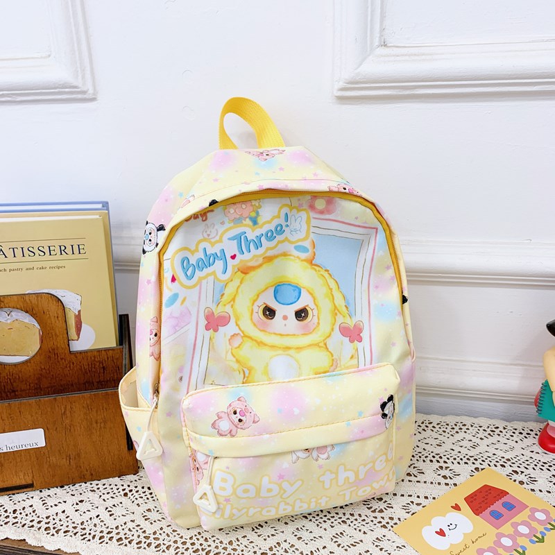 New cute, large-capacity, lightweight backpack for three-year-old children, cartoon casual backpack for kindergarten girls details Picture