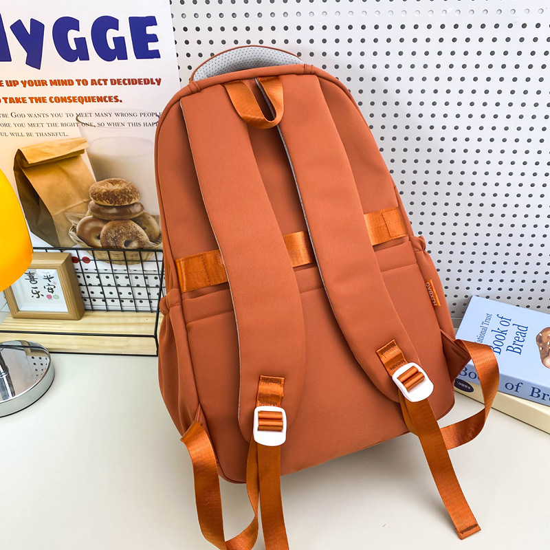 Korean-style schoolbag for girls, large-capacity middle school backpack with cute bear prints, and backpack for boys in grades three and four Specification drawing