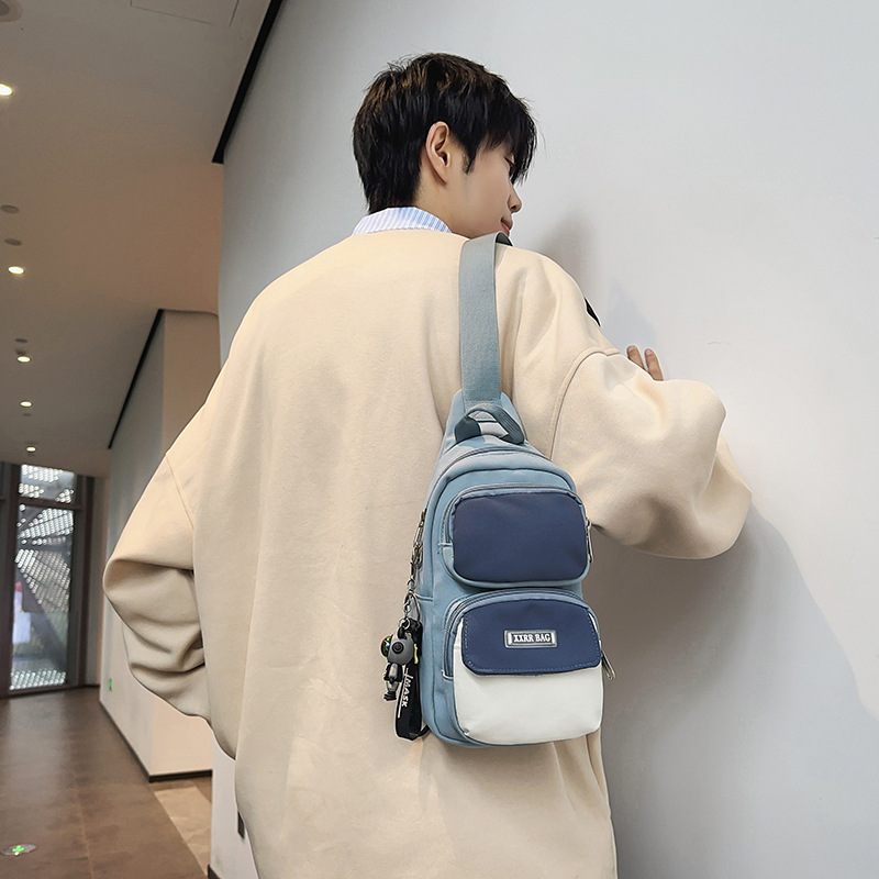 Trendy brand chest bag for men and women, 2024 new sporty cycling small crossbody bag, large capacity single-shoulder bag, versatile casual crossbody bag details Picture