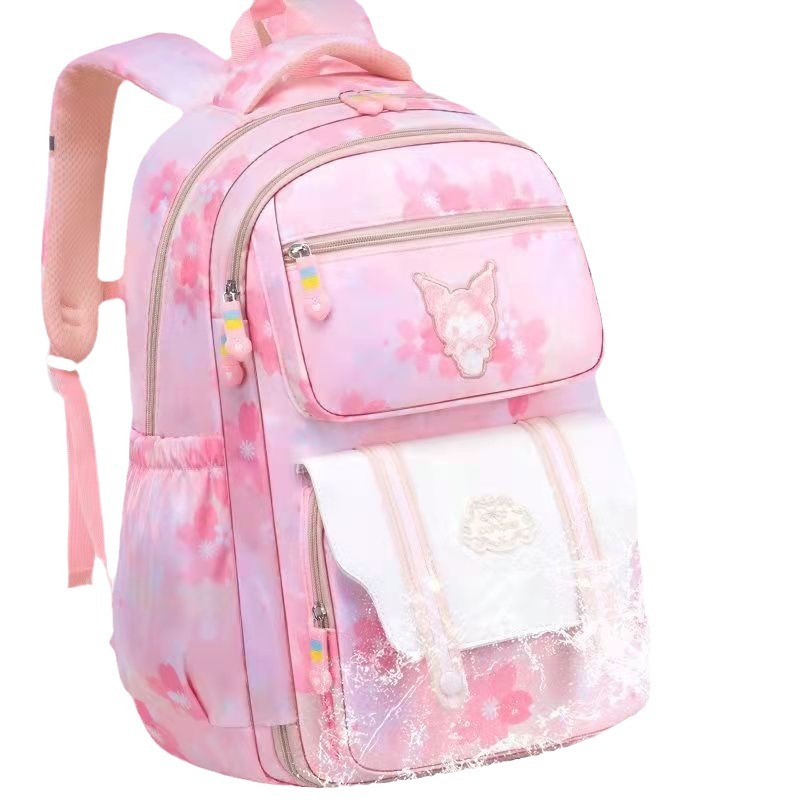 Kulomi primary school schoolbag for girls in grades 1-6, large-capacity backpack for reducing burden and protecting spine, breathable for ages 6-12 Item Picture