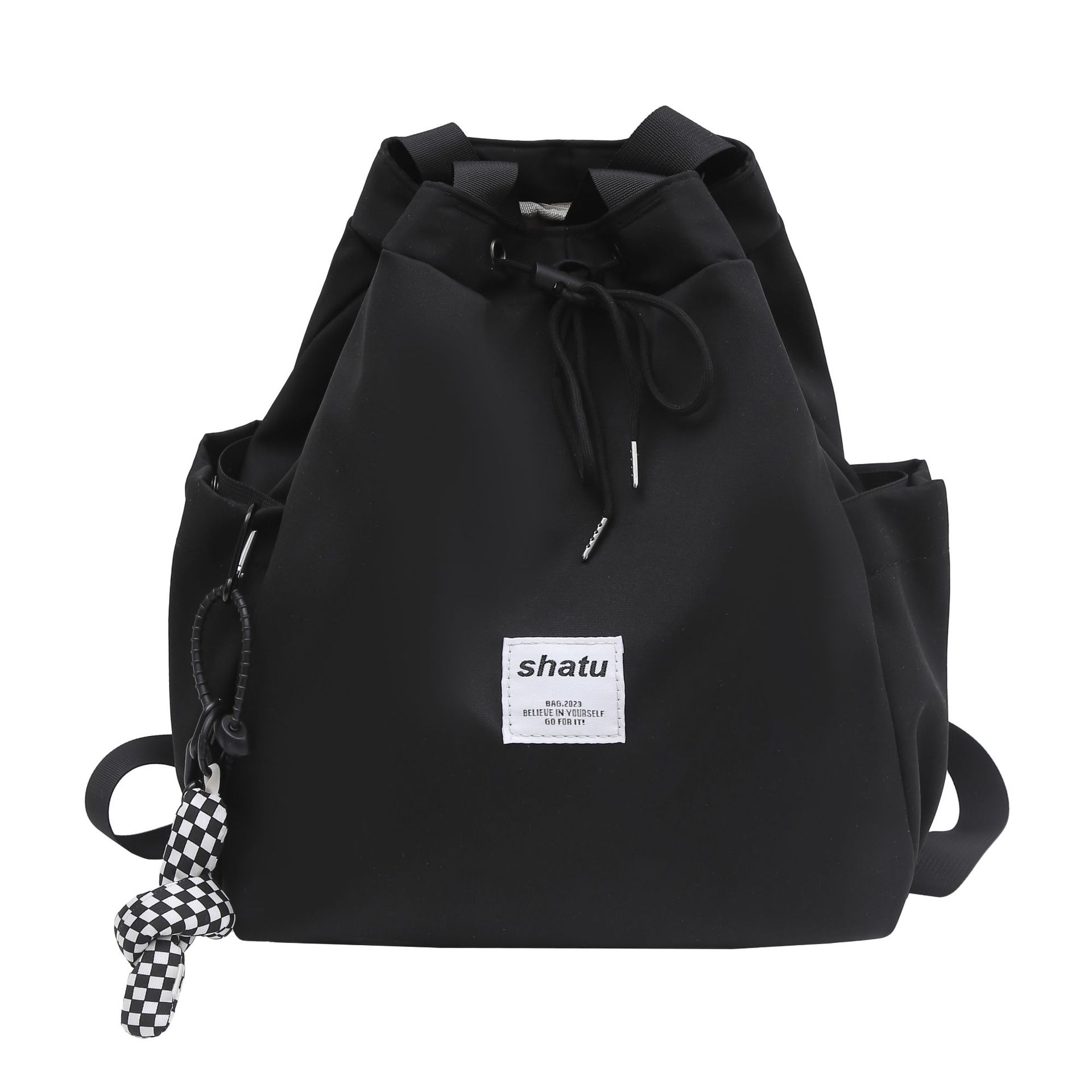 Small backpack 2024 new travel drawstring niche schoolbag for women, versatile and versatile, large-capacity handbag Item Picture