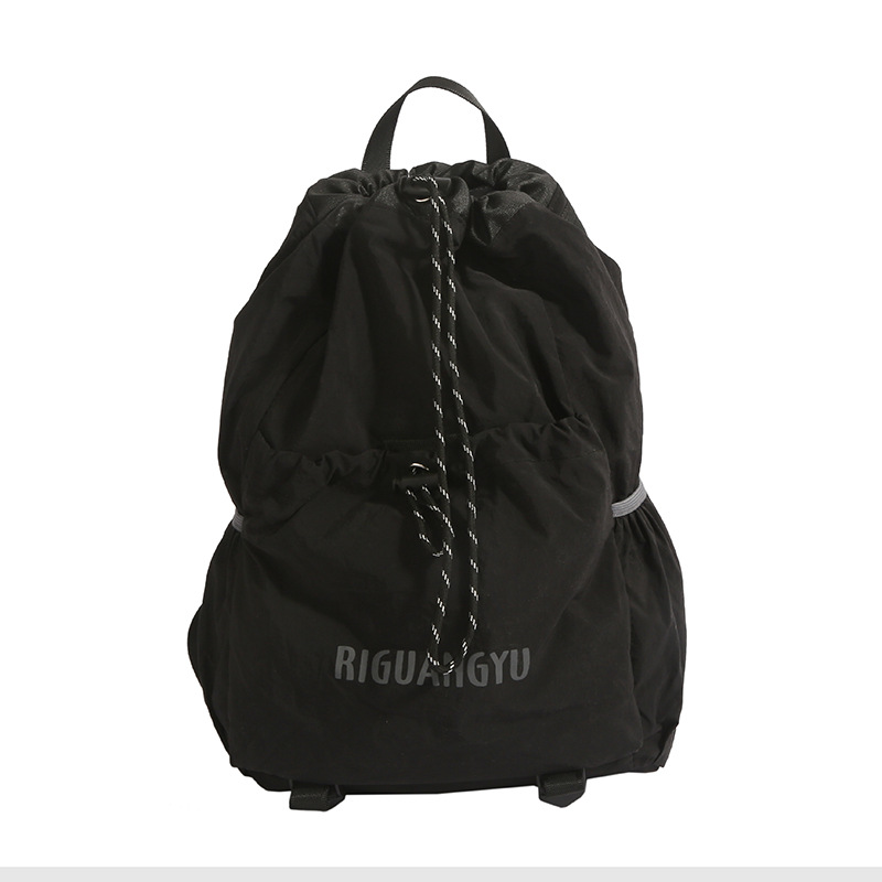 A new Korean-style high-appeal drawstring backpack for couples, a simple outdoor camping, travel, mountaineering and commuting backpack Item Picture